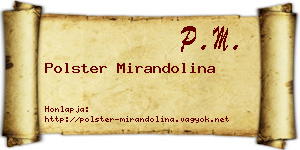 Polster Mirandolina névjegykártya